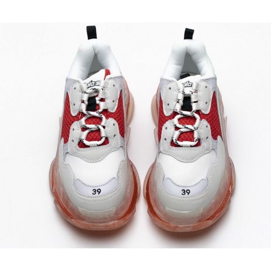 Balenciaga Triple S White Red 544351 W09E1 4552