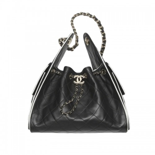 Chanel 25 Small Handbag Black & White