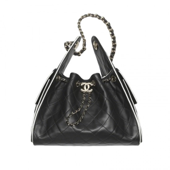 Chanel 25 Small Handbag Black & White