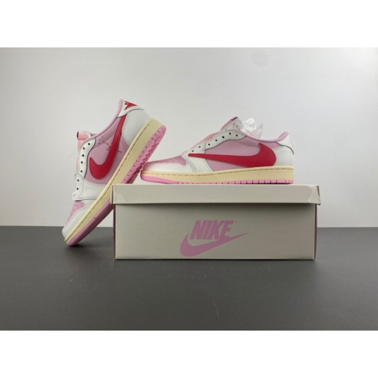 Travis Scott x Jordan 1 Retro Low OG 'Sail Tropical Pink' 2026 IQ7604-101