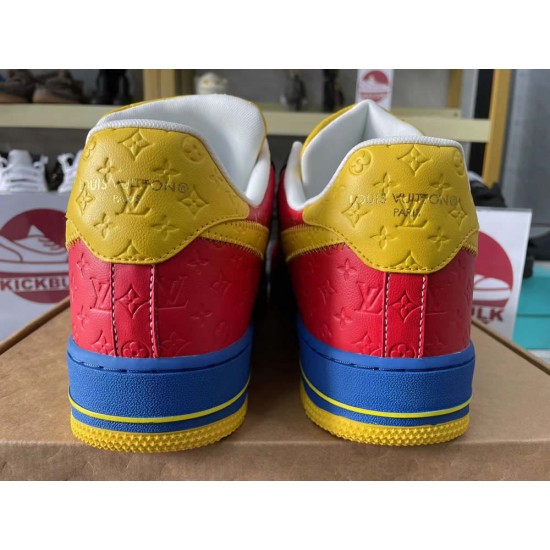 Louis Vuitton x Nike Air Force 1 Red Yellow LV