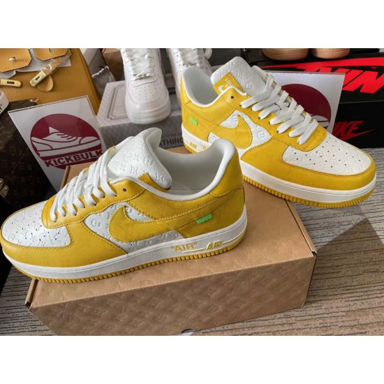 Louis Vuitton x Air Force 1 Trainer Sneaker yellow White