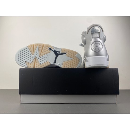 PSG x Air Jordan 6 Metallic Silver / Pure Platinum 2026  IQ5135-001