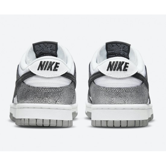 Nike Dunk Low Silver Cracked Leather Shimmer DO5882-001