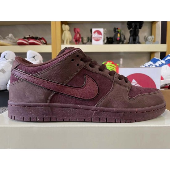 NIKE DUNK LOW PREMIUM SB 'CITY OF LOVE COLLECTION - BURGUNDY CRUSH' 2024 FN0619-600