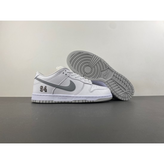 Supreme x Dunk Low SB 'White Metallic Silver' 2025 HQ8487-100 Supreme x Dunk Low SB 'White Metallic Silver' 2025 HQ8487-100