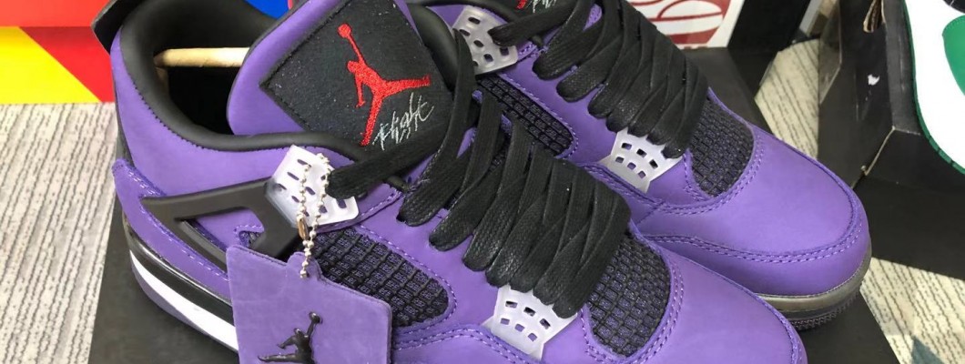 Travis Scott x Air Jordan 4 Retro Purple Nike AJ4-766302 Kickbulk Sneaker Quality Control QC pictures