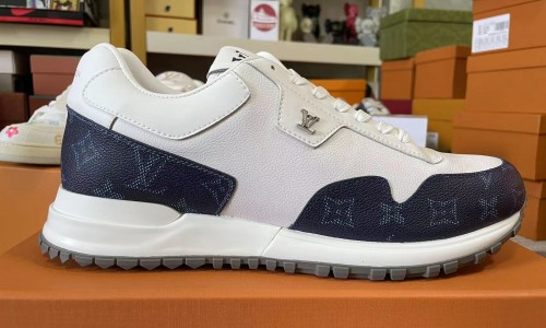 LV trainer sneakers white blue kickbulk shoes reviews