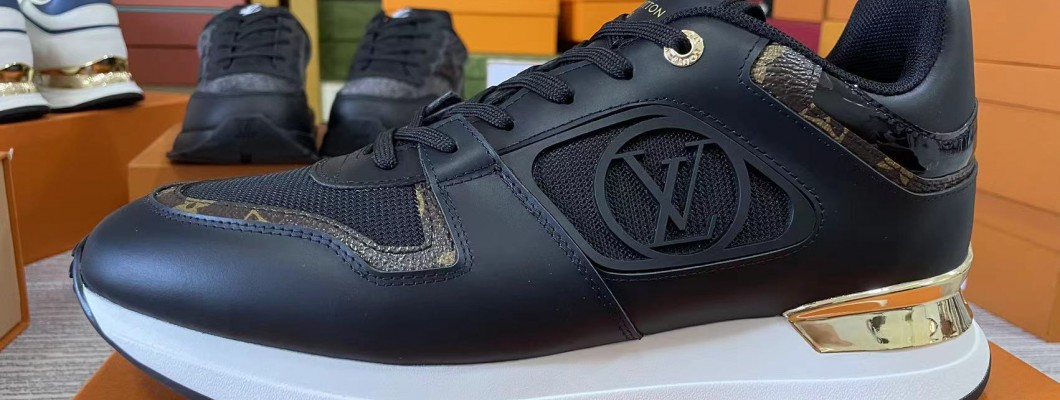 Louis Vuitton trainer black shoes kickbulk sneaker retail wholesale