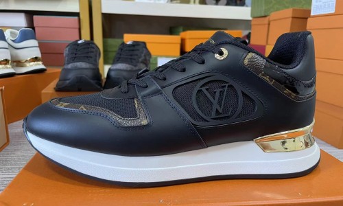Louis Vuitton trainer black shoes kickbulk sneaker retail wholesale