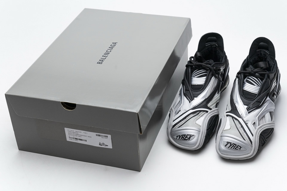 Balenciaga Tyrex 5.0 Sneaker Black Silver 8 - kickbulk.cc