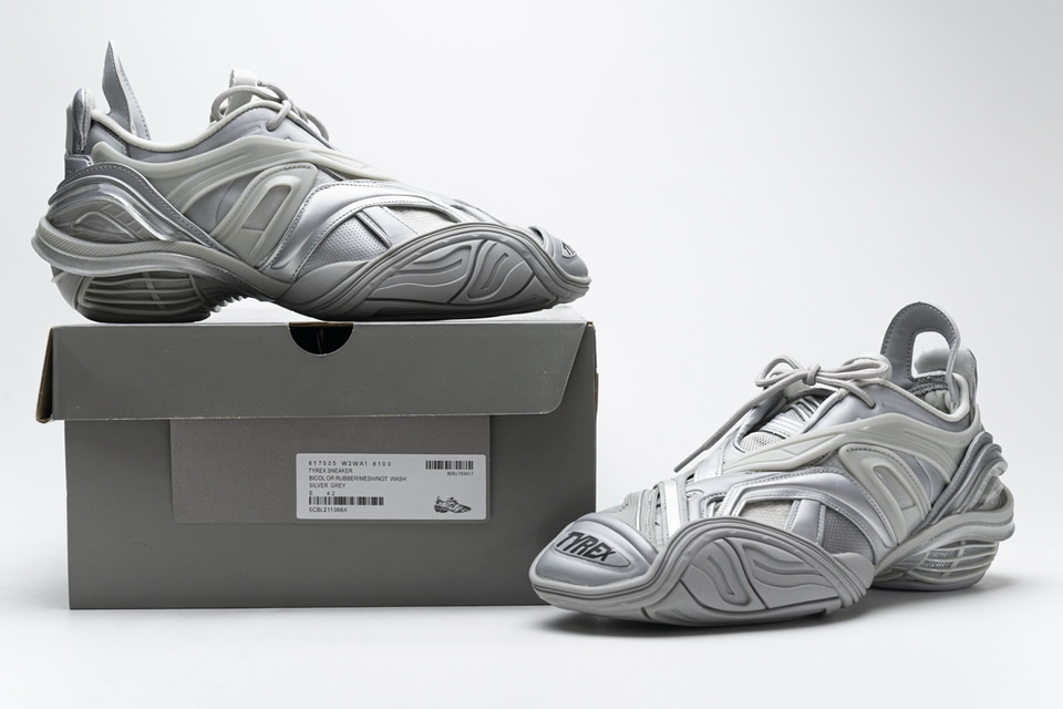 Balenciaga Tyrex 5.0 Sneaker Silver 4 - kickbulk.cc