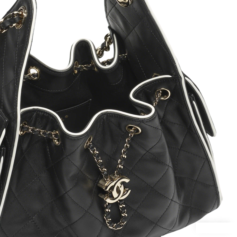 Chanel 25 Small Handbag Black White4 - kickbulk.cc