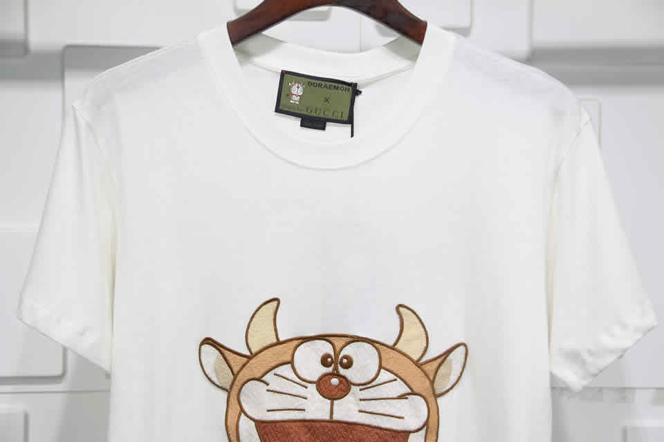 Gucci Doraemon T Shirt Embroidery Pure Cotton 9 - kickbulk.cc
