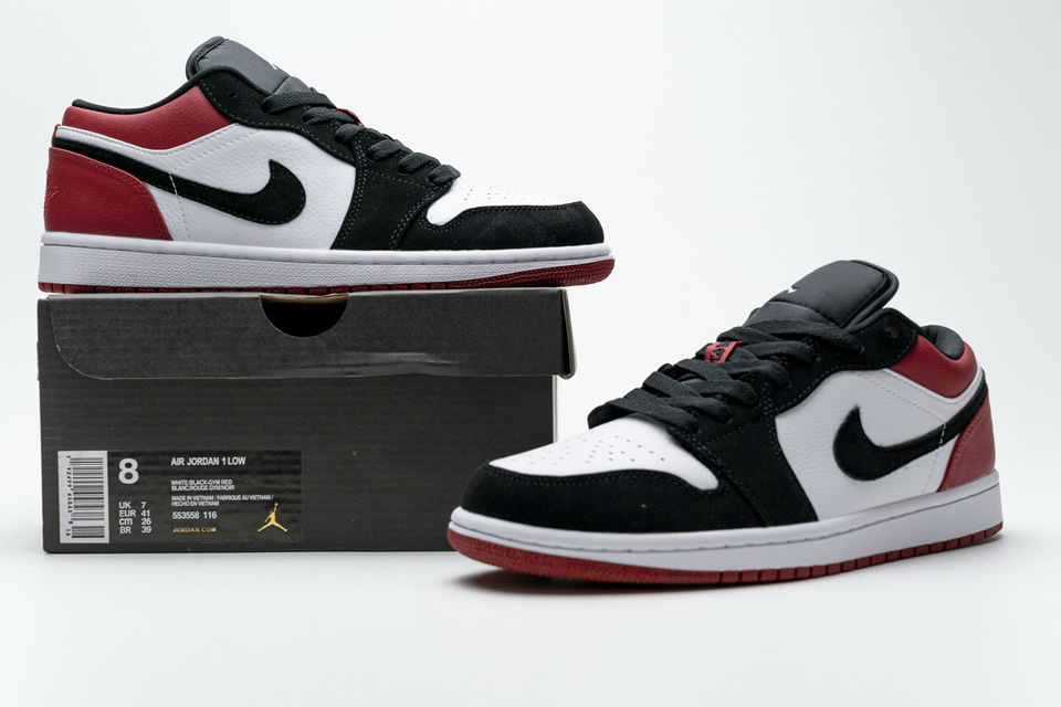 Nike Air Jordan 1 Low Black Toe 553558 116 3 - kickbulk.cc