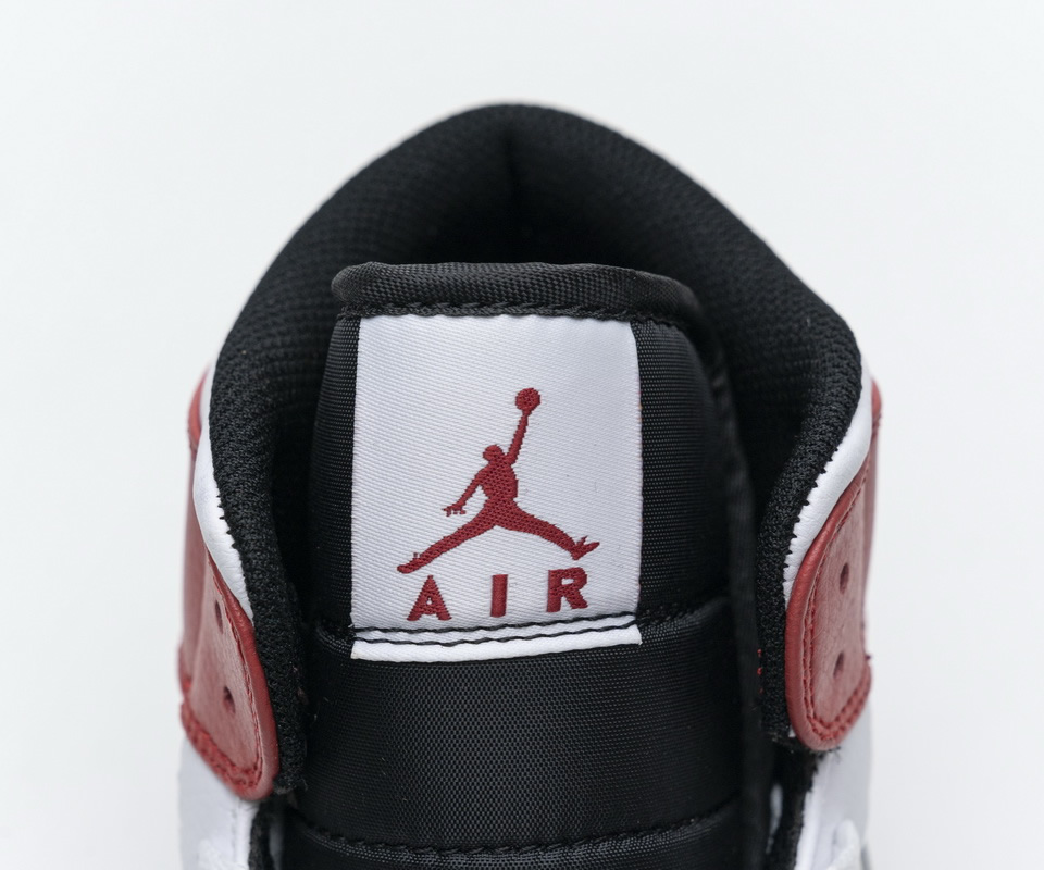 Nike Air Jordan 1 Mid White Black Gym Red 554724 116 10 - kickbulk.cc