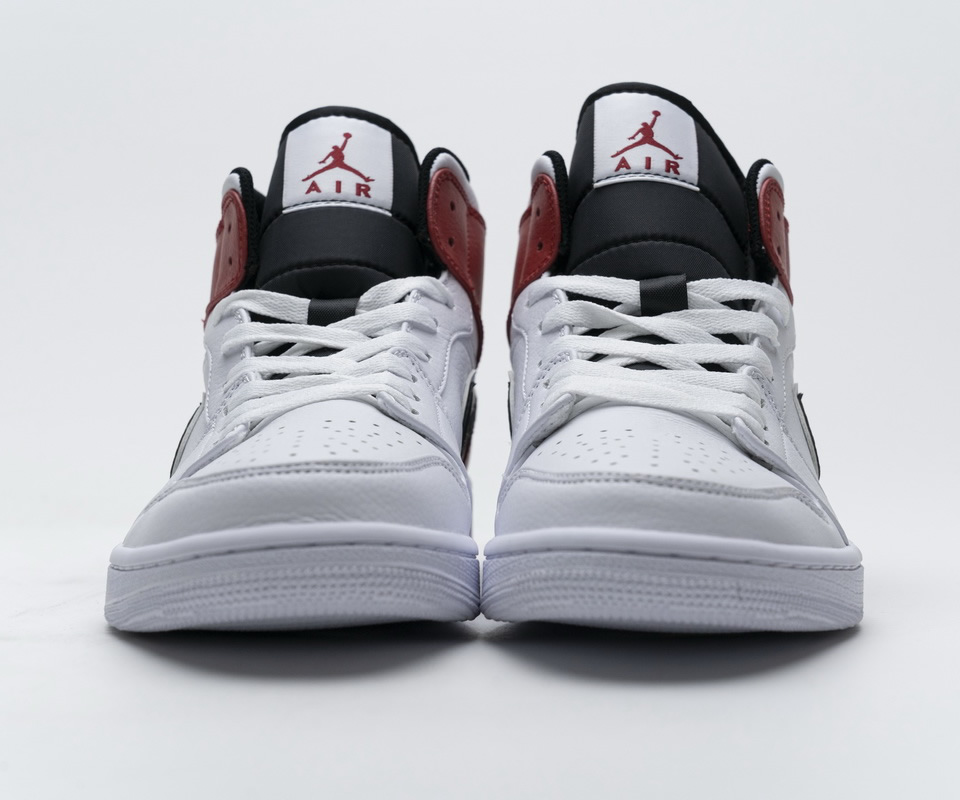 Nike Air Jordan 1 Mid White Black Gym Red 554724 116 6 - kickbulk.cc