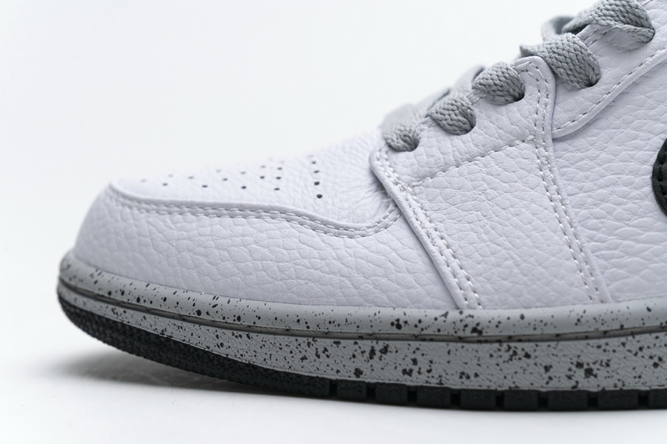 Nike Air Jordan 1 Mid Gs White Cement 554725 115 13 - kickbulk.cc