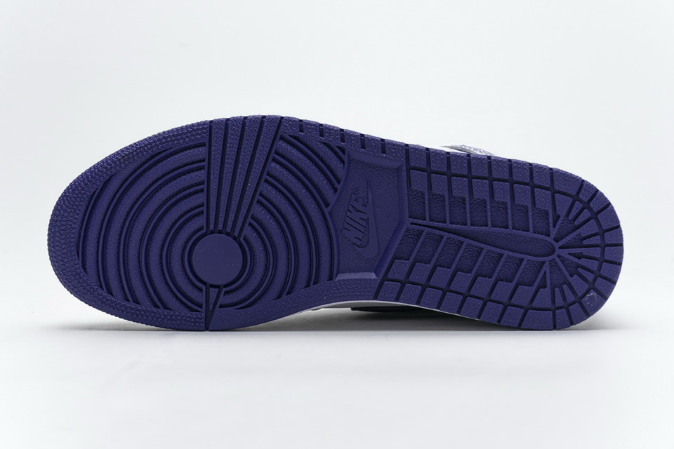 Nike Air Jordan 1 Retro High Og White Purple 555088 115 9 - kickbulk.cc