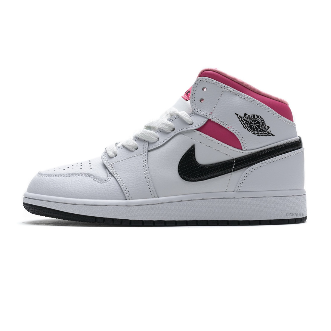 Nike Air Jordan 1 Mid White Black Hyper Pink 555112 106 1 - kickbulk.cc