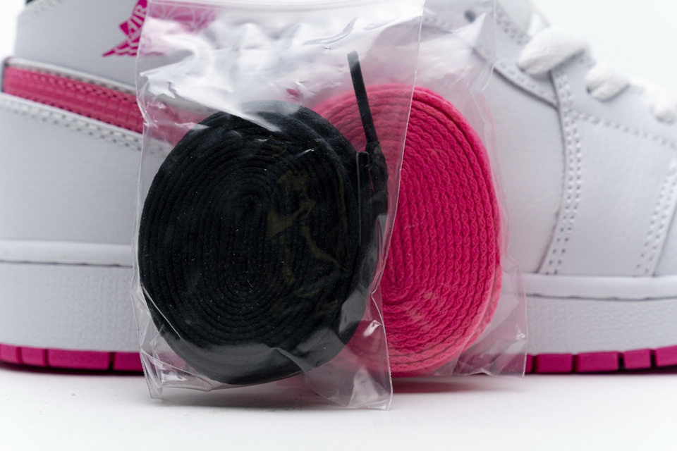 Nike Air Jordan 1 Mid White Black Hyper Pink 555112 106 18 - kickbulk.cc