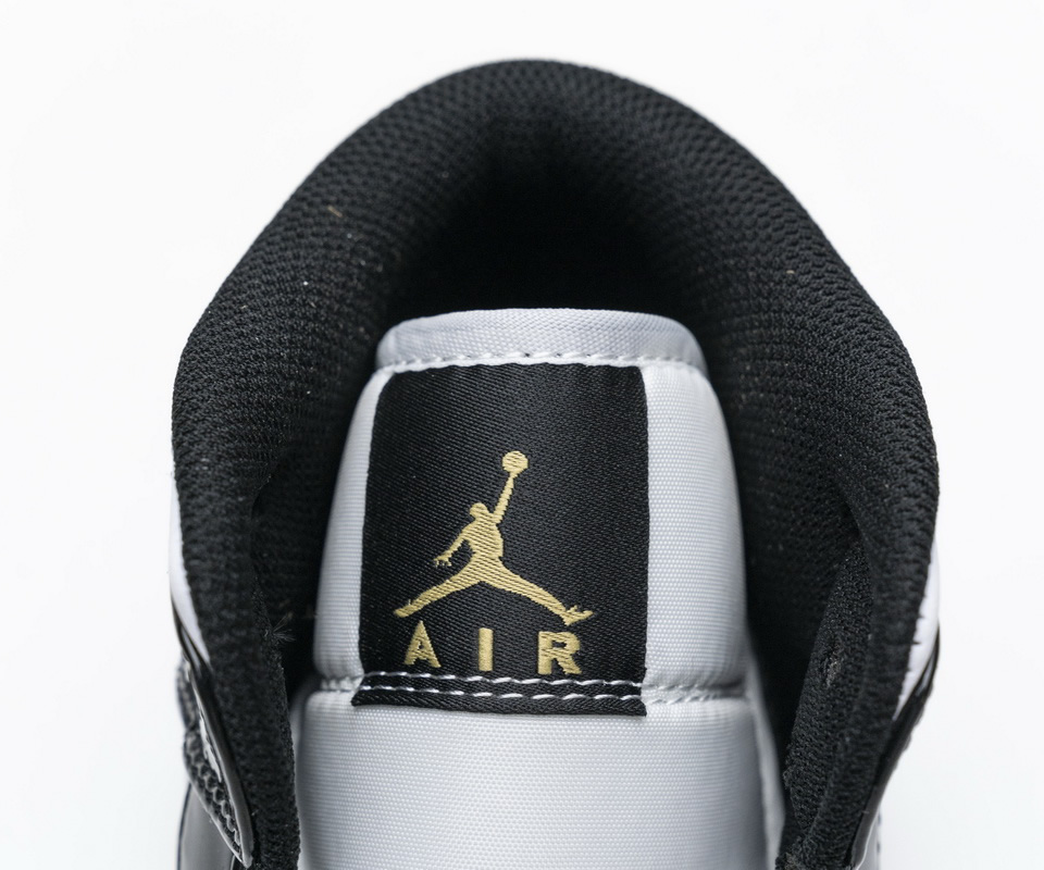 Nike Air Jordan 1 Mid Gold Patent Leather 852542 007 10 - kickbulk.cc