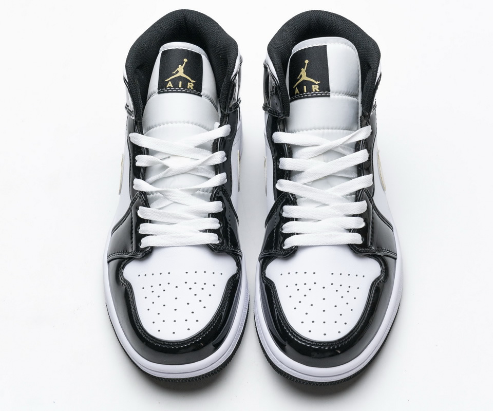 Nike Air Jordan 1 Mid Gold Patent Leather 852542 007 2 - kickbulk.cc
