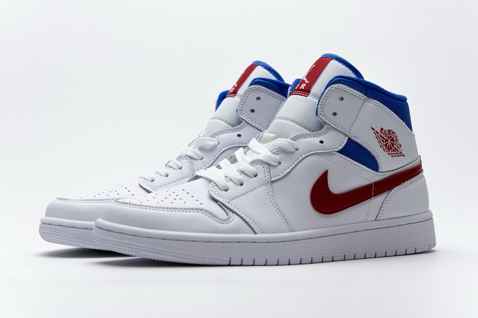 Nike Air Jordan 1 Mid Se White Blue Red Bq6472 164 5 - kickbulk.cc