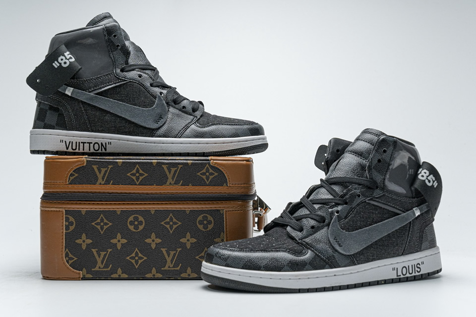 Louis Vuitton Air Jordan 1 High Grey Lv 3 - www.kickbulk.cc