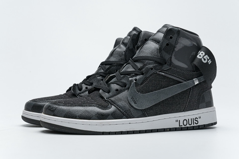 Louis Vuitton Air Jordan 1 High Grey Lv 6 - kickbulk.cc