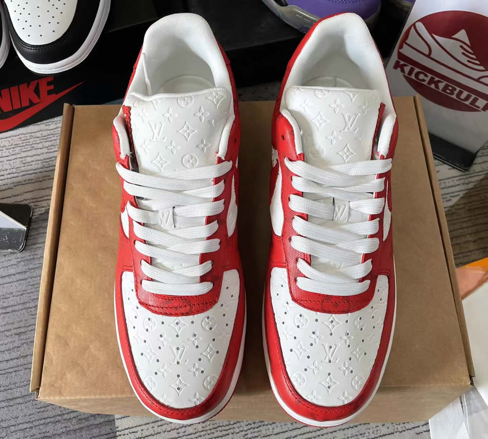 Louis Vuitton Air Force 1 Trainer Sneaker Red White 1a9va7 2 - kickbulk.cc