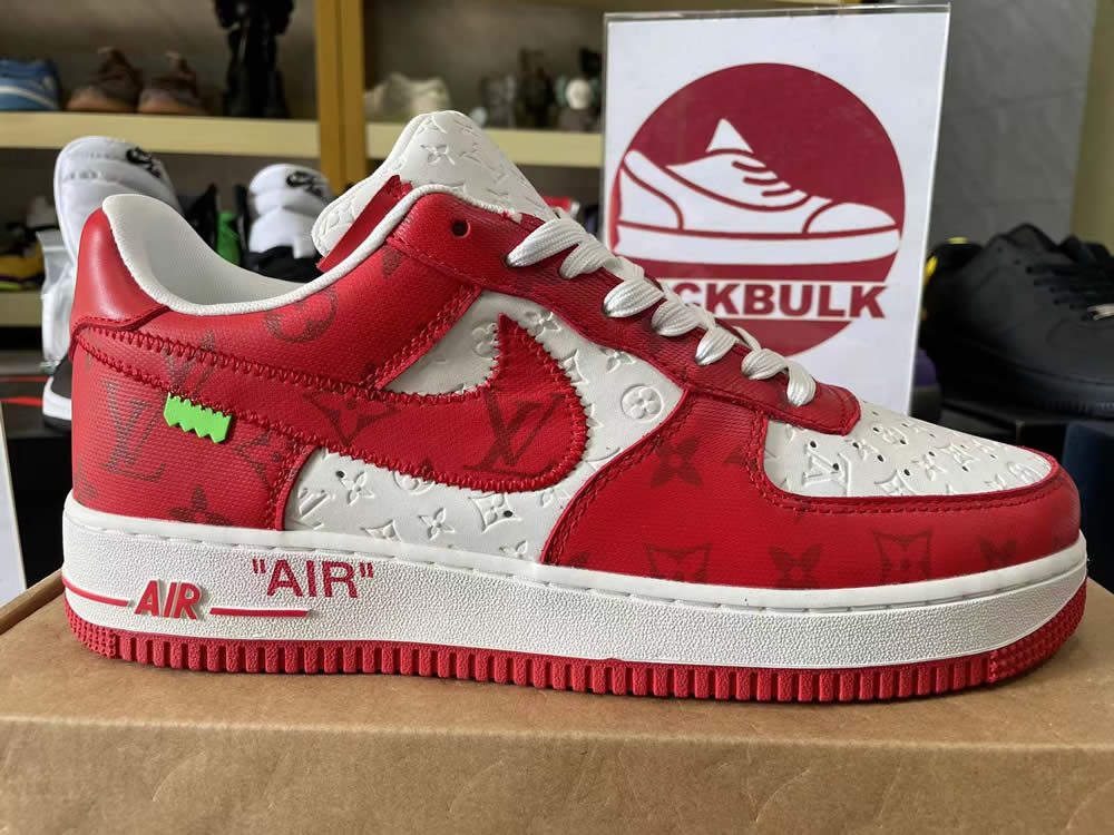 Louis Vuitton Air Force 1 Trainer Sneaker Red White 1a9va7 6 - kickbulk.cc