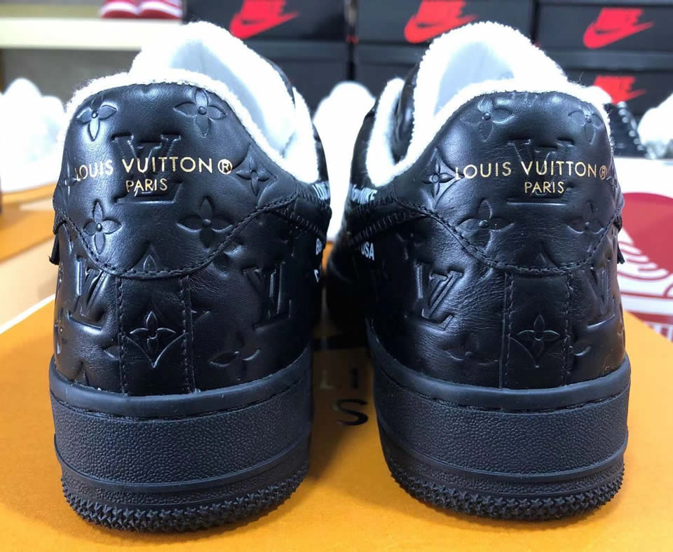 Louis Vuitton Air Force 1 Trainer Sneaker Black White Lk0223 10 - kickbulk.cc
