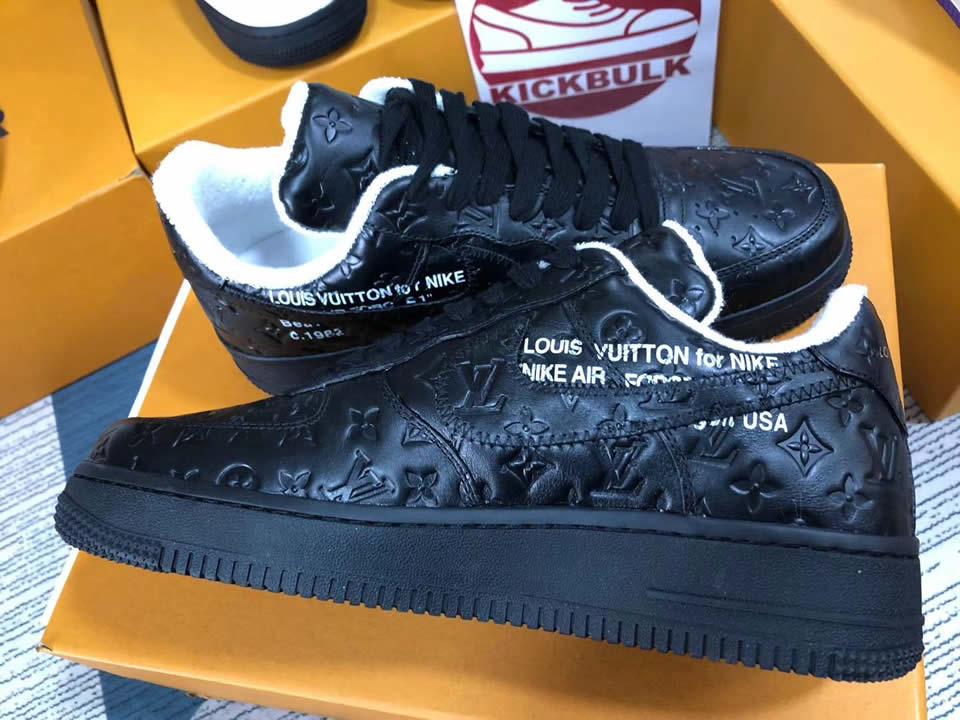Louis Vuitton Air Force 1 Trainer Sneaker Black White Lk0223 9 - kickbulk.cc
