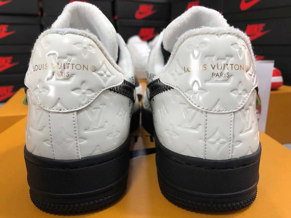 Louis Vuitton Air Force 1 Trainer Sneaker Black White Lk0225 6 - kickbulk.cc