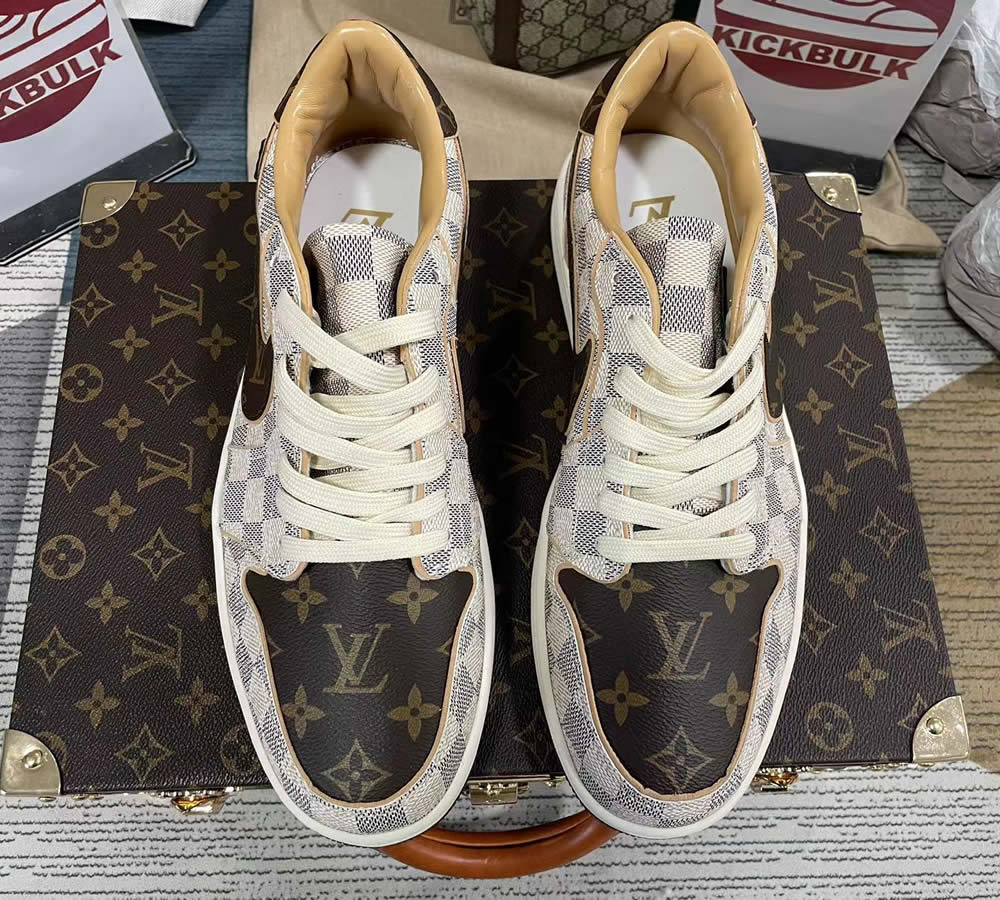 Louis Vuitton Air Force 1 Trainer Sneaker Off White Brown 3 - kickbulk.cc