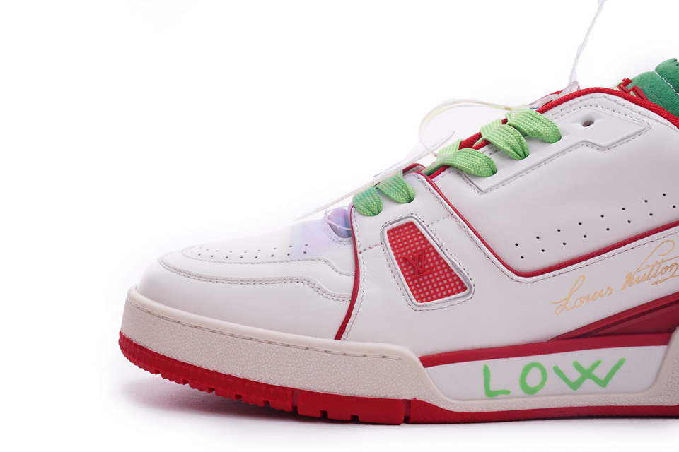 Louis Vuitton Trainer White Red Green Ms0226 9 - kickbulk.cc