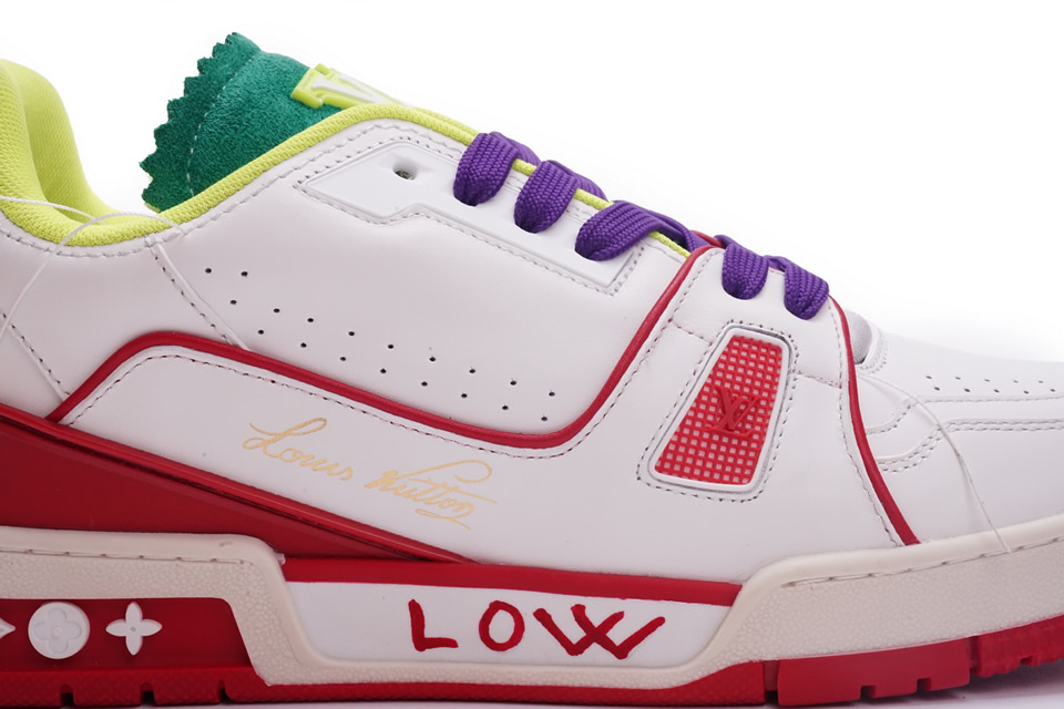 Louis Vuitton Trainer White Yellow Green Ms0229 13 - kickbulk.cc