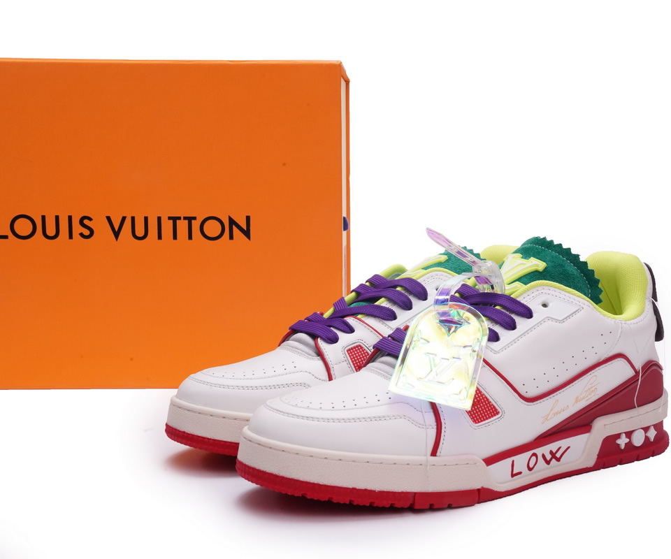 Louis Vuitton Trainer White Yellow Green Ms0229 2 - kickbulk.cc