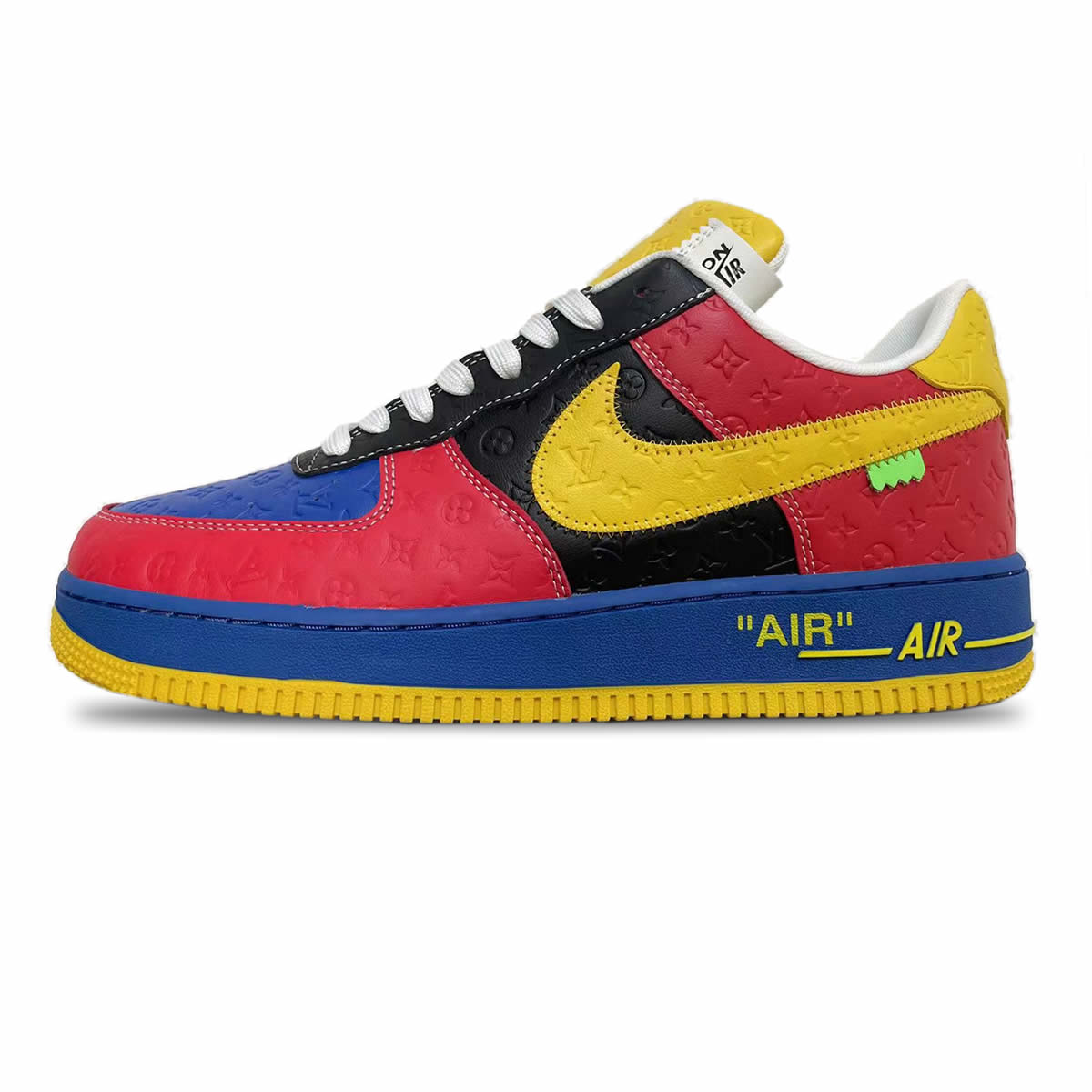 Louis Vuitton Nike Air Force 1 Red Yelow Ms0232 11 1 - kickbulk.cc