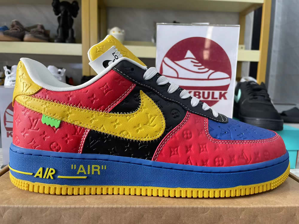 Louis Vuitton Nike Air Force 1 Red Yelow Ms0232 11 6 - kickbulk.cc