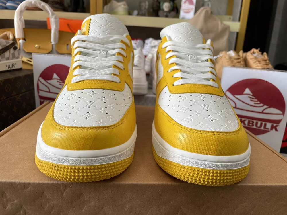 Louis Vuitton Nike Air Force 1 Yellow White Ms0232 11 - www.kickbulk.cc