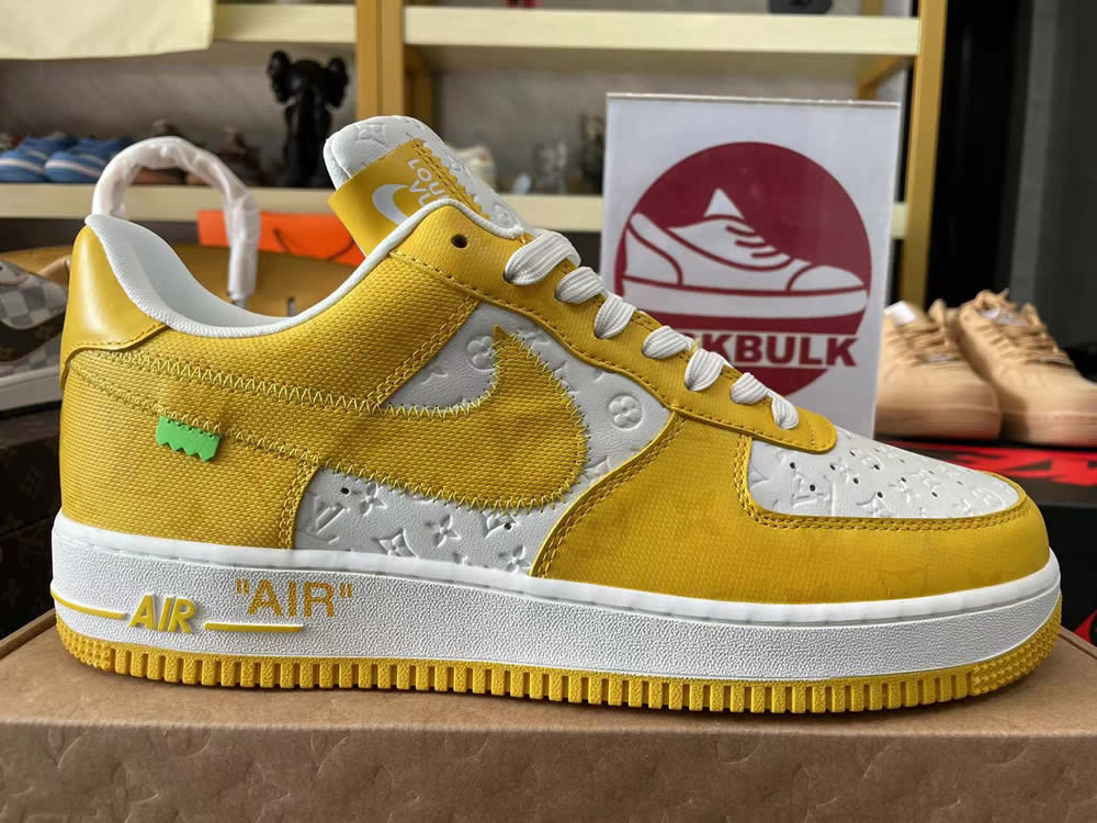 Louis Vuitton Nike Air Force 1 Yellow White Ms0232 5 - kickbulk.cc