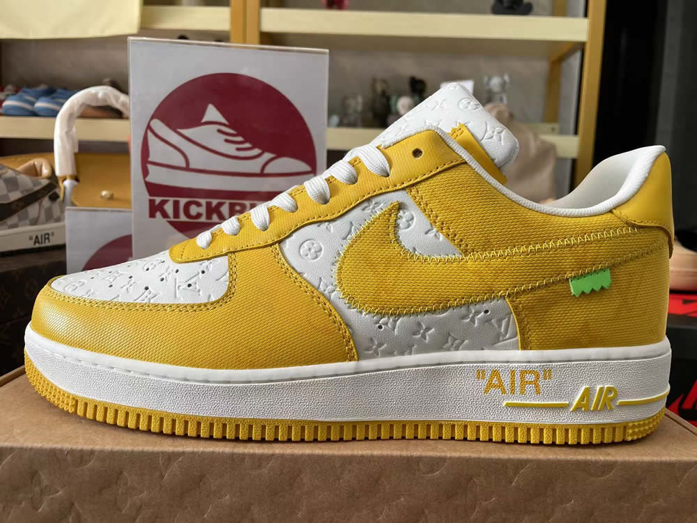 Louis Vuitton Nike Air Force 1 Yellow White Ms0232 7 - kickbulk.cc