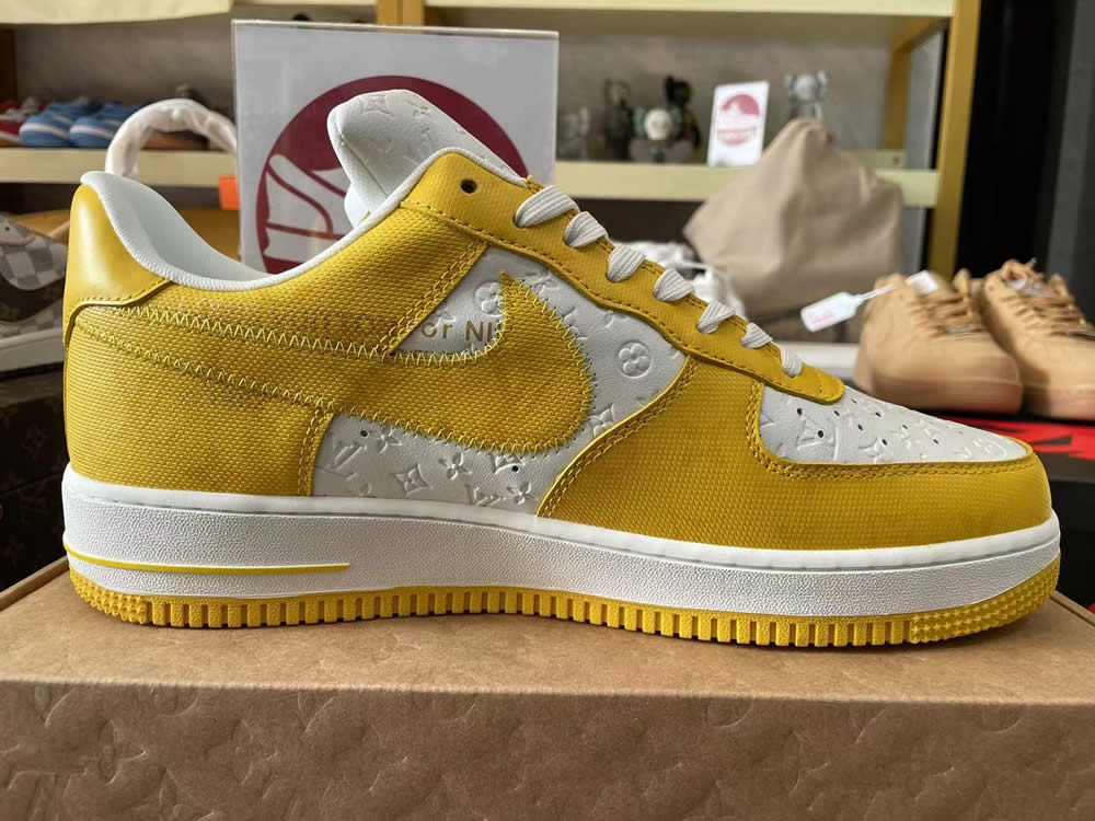 Louis Vuitton Nike Air Force 1 Yellow White Ms0232 8 - kickbulk.cc