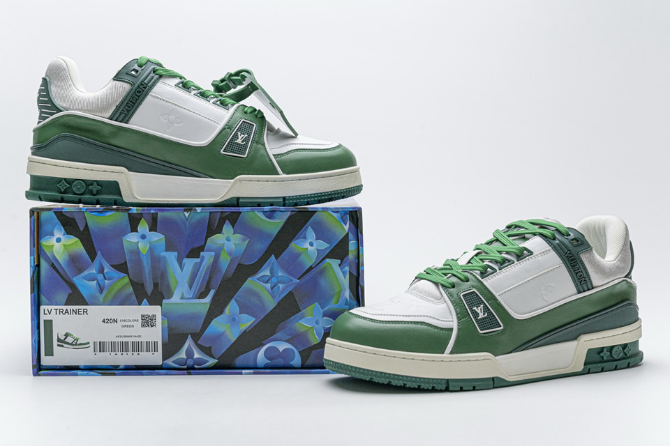 Louis Vuitton 20ss Trainer Green Casual Shoes 3 - kickbulk.cc