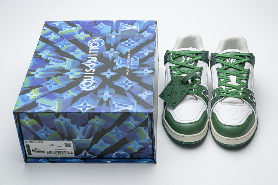 Louis Vuitton 20ss Trainer Green Casual Shoes 4 - kickbulk.cc