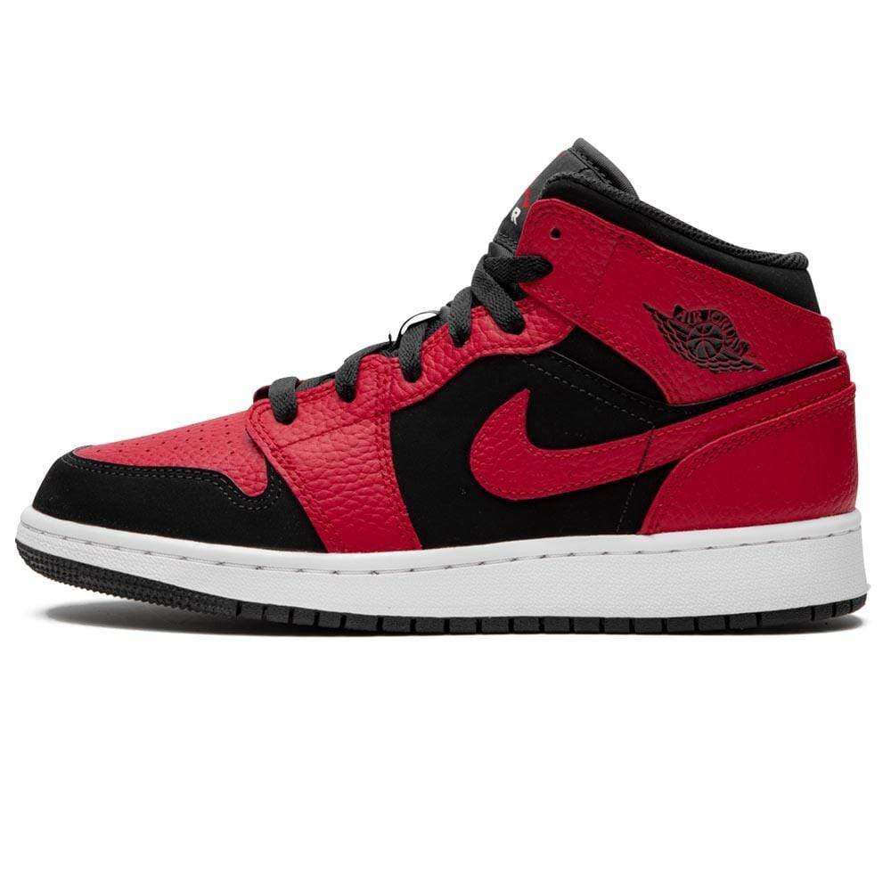 Nike Air Jordan 1 Mid Gs Black Gym Red 554725 054 1 - kickbulk.cc