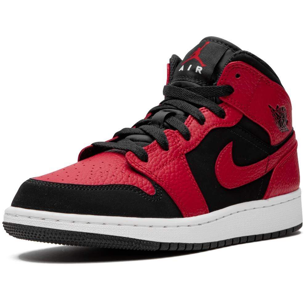 Nike Air Jordan 1 Mid Gs Black Gym Red 554725 054 5 - kickbulk.cc