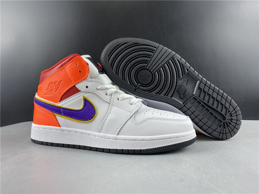 Nike Air Jordan 1 Mid Gs White Court Purple Teal 554725 128 16 - kickbulk.cc